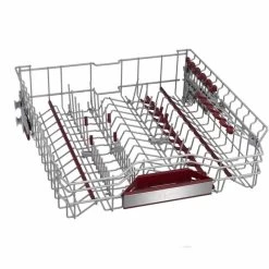 Neff N70 S187TC800E Built-In F/I 14 Place Dishwasher With Home Connect - Black -Kitchen Sale Shop neff n70s187tc800e empty racking side view