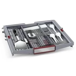 Neff N70 S187TC800E Built-In F/I 14 Place Dishwasher With Home Connect - Black -Kitchen Sale Shop neff n70s187tc800e on tray organized cutlery front view