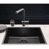 Reginox New York 1 Bowl Integrated Sink - Jet Black - NEW YORK 50X40 JB -Kitchen Sale Shop new york 50x40 sink black
