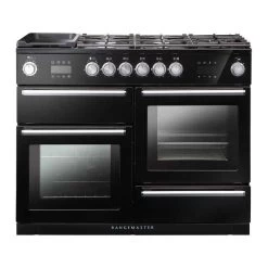 Rangemaster Nexus Steam 110 Dual Fuel Cooker - Black - NEX110SODFFBL/C