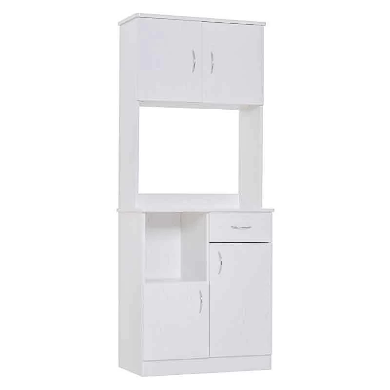 HOMCOM Tall Kitchen Cupboard With Countertop Storage - White - 801-098 7 HOMCOM Tall Kitchen Cupboard With Countertop Storage - White - 801-098 - Image 5