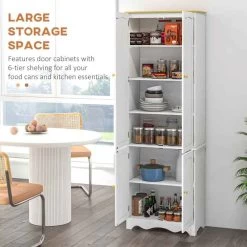 HOMCOM 4-Door Freestanding Kitchen Storage Unit - White - 835-663BN 20 HOMCOM 4-Door Freestanding Kitchen Storage Unit - White - 835-663BN -Kitchen Sale Shop o3j1e418a3b718f00.jpg