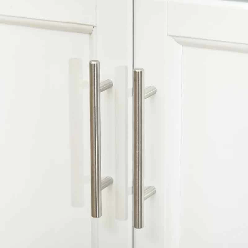 HOMCOM Wooden Freestanding Kitchen Island On Wheels - White - 801-055V01WT 6 HOMCOM Wooden Freestanding Kitchen Island On Wheels - White - 801-055V01WT - Image 4