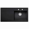 Thomas Denby Opus XL 1 Bowl Ceramic Kitchen Sink & LH Drainer - Black Satin - OPU1010LBL 2 Thomas Denby Opus XL 1 Bowl Ceramic Kitchen Sink & LH Drainer - Black Satin - OPU1010LBL -Kitchen Sale Shop o p opu1010lbl