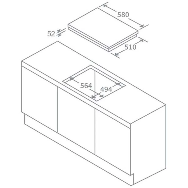 Prima 60cm Ceramic Hob - Black - PRCEH104 4 Prima 60cm Ceramic Hob - Black - PRCEH104 - Image 2