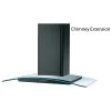 Prima Curved Chimney Hood Extension - Black - PRCGH901