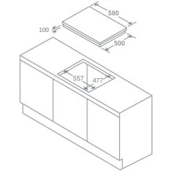 Prima 60cm Gas On Glass Hob - PRGH212 -Kitchen Sale Shop p r prgh212 1