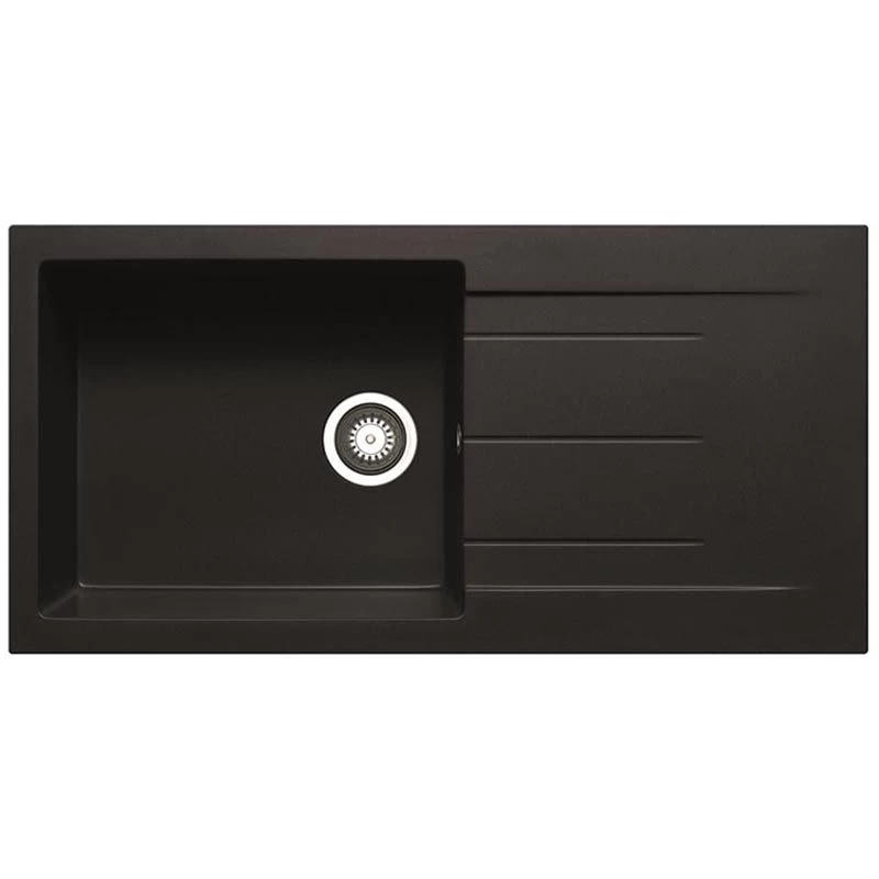 Prima+ 1 Bowl Granite Reversible Inset Sink With Drainer - Black - CPR318 3 Prima+ 1 Bowl Granite Reversible Inset Sink With Drainer - Black - CPR318