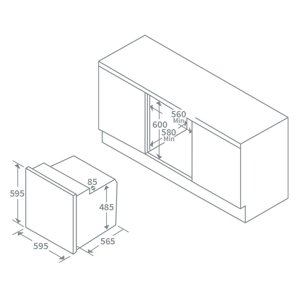 Prima Single Built-In Electric Fan Oven - Stainless Steel - PRSO101 4 Prima Single Built-In Electric Fan Oven - Stainless Steel - PRSO101 - Image 2