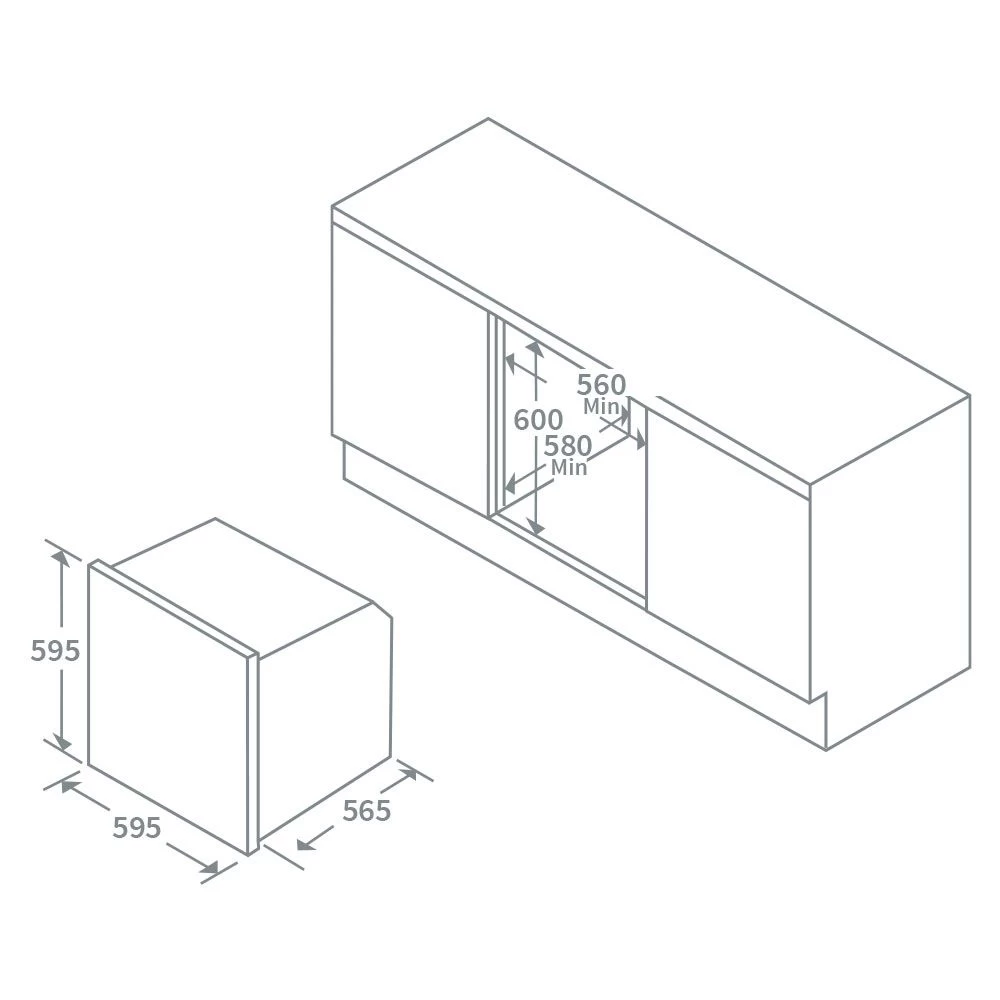 Prima Single Built-In Electric Fan Oven - Black - PRSO107 4 Prima Single Built-In Electric Fan Oven - Black - PRSO107 - Image 2