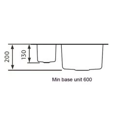 Rangemaster Paragon 1.5 Bowl Igneous Granite Kitchen Sink - Ash Black - PAR3115/AS -Kitchen Sale Shop par3115as dimensions