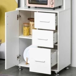 HOMCOM Modern Kitchen Cabinets With Storage - White - 835-341WT 20 HOMCOM Modern Kitchen Cabinets With Storage - White - 835-341WT -Kitchen Sale Shop pi8ae618a5fb50a12.jpg