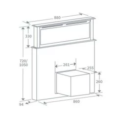 Prima+ 88cm Downdraft Extractor - Black - PRDE0004 9 Prima+ 88cm Downdraft Extractor - Black - PRDE0004 -Kitchen Sale Shop prima prde0004 installation dimensions