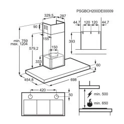 AEG DBE5761HG 70cm Box Chimney Hood - Stainless Steel 15 AEG DBE5761HG 70cm Box Chimney Hood - Stainless Steel -Kitchen Sale Shop psgbch200de00009