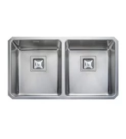 Rangemaster Atlantic Quad 2 Bowl Stainless Steel Kitchen Sink - QUB3434/
