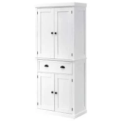 HOMCOM Traditional Freestanding Kitchen Pantry Cupboard - White - 835-115WT 21 HOMCOM Traditional Freestanding Kitchen Pantry Cupboard - White - 835-115WT -Kitchen Sale Shop r82daa181cd30aecd.jpg