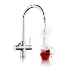 Rangemaster GEO Intense 4 In 1 Tap And Boiler - Chrome - GEO4TIDCM/ -Kitchen Sale Shop r a rangemaster geo4tidcm tap pouring