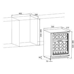 Rangemaster 60CM Dual Zone Wine Cooler - Black - RDZ6046BL/ -Kitchen Sale Shop r d rdz6046bl 7