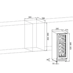 Rangemaster 30CM Dual Zone Wine Cooler - Black - RWC3018BL/ -Kitchen Sale Shop r w rwc3018bl 6