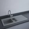 RAK Ceramics Dream 1 Slim 1.5 Bowl Kitchen Sink - Matt Grey - OC200NTSL503A 2 RAK Ceramics Dream 1 Slim 1.5 Bowl Kitchen Sink - Matt Grey - OC200NTSL503A -Kitchen Sale Shop rak oc200ntsl503a 1
