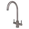Reginox Genesis Dual Lever Kitchen Tap - Brushed Nickel - GENESIS BN -Kitchen Sale Shop reginox genesis bn