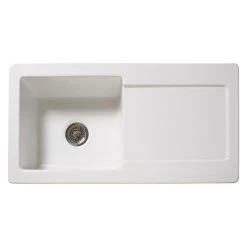 Reginox Regi-Ceramic 1 Bowl Kitchen Sink - White - RL 504 CW