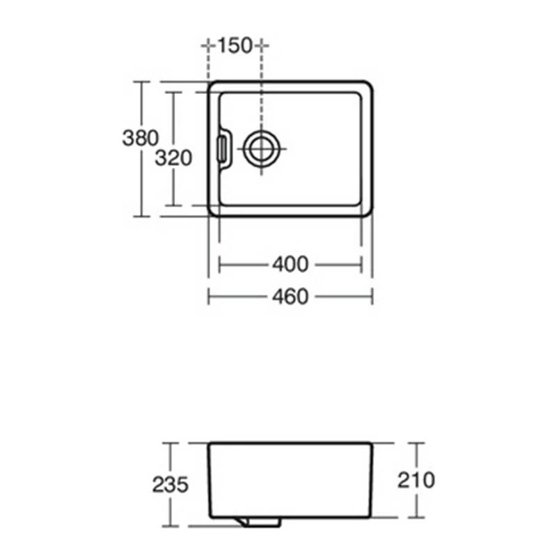 Ideal Standard Belfast Heavy Duty Kitchen Sink With Overflow - White - S580001 4 Ideal Standard Belfast Heavy Duty Kitchen Sink With Overflow - White - S580001 - Image 2