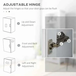 HOMCOM Tall Kitchen Cabinet Pantry Storage - White - 835-996V00WT -Kitchen Sale Shop shwb10188dd1c8d80.jpg