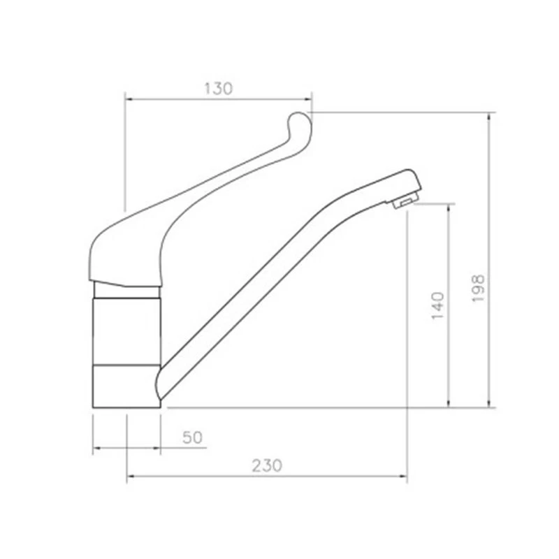 Leisure Aquaflow 5 Monobloc Long Lever Kitchen Mixer - Chrome TAF5LLCM/ 4 Leisure Aquaflow 5 Monobloc Long Lever Kitchen Mixer - Chrome TAF5LLCM/ - Image 2