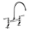 Rangemaster Belfast Bridge Traditional Dual Lever Kitchen Tap - Chrome / Chrome - TBL3CM/CM 1 Rangemaster Belfast Bridge Traditional Dual Lever Kitchen Tap - Chrome / Chrome - TBL3CM/CM -Kitchen Sale Shop tbl3cmcm