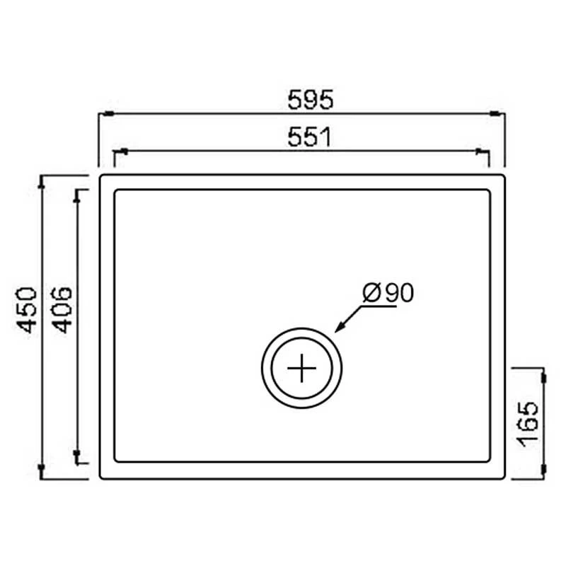 Thomas Denby Legacy 1 Bowl Ceramic Kitchen Sink - White - LEG600 5 Thomas Denby Legacy 1 Bowl Ceramic Kitchen Sink - White - LEG600 - Image 3
