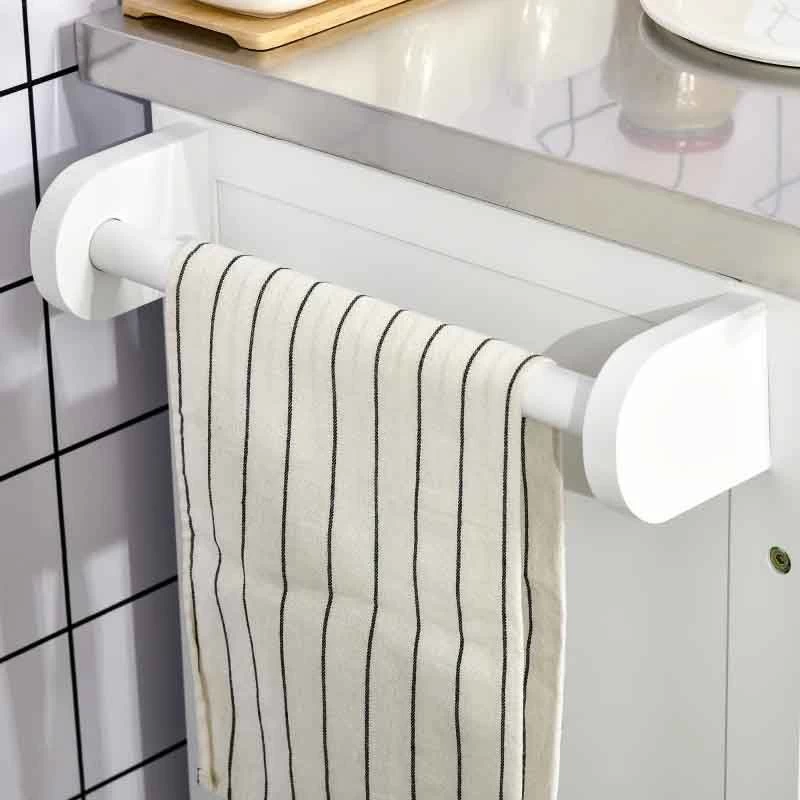 HOMCOM Wooden Freestanding Kitchen Island On Wheels - White - 801-055V01WT 12 HOMCOM Wooden Freestanding Kitchen Island On Wheels - White - 801-055V01WT - Image 10