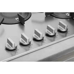 Whirlpool PMW 75D2/IXL 75cm Gas Hob - St/Steel -Kitchen Sale Shop whirlpool pmw75d2ixl gas knob functions close up view