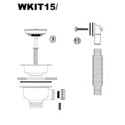 Rangemaster WKIT15/ Chrome Waste Kit - WKIT15/ -Kitchen Sale Shop wkit15