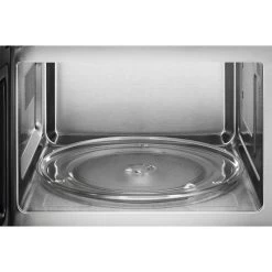 Zanussi ZMSN4CX Built-In Microwave And Grill - Stainless Steel -Kitchen Sale Shop zanussi zmsn4cxbi glass base open front view