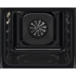 Zanussi ZOHHC0X2 Built-In Single Electric Oven - Stainless Steel -Kitchen Sale Shop zanussi zohhc0x2bi bare inner base and fan open front view 1