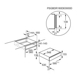 Zanussi ZWD141K 14cm Warming Drawer - Black -Kitchen Sale Shop zanussi zwd141k fitting dimensions 1