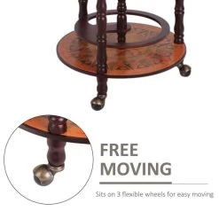 HOMCOM Globe Shaped Retro Style Drinks Cabinet With Wheels - Brown - 801-073 20 HOMCOM Globe Shaped Retro Style Drinks Cabinet With Wheels - Brown - 801-073 -Kitchen Sale Shop zrca0917ed3506406.jpg